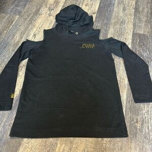 ✌️🔥 Dutch Bros exposed shoulder Hoodie Soft